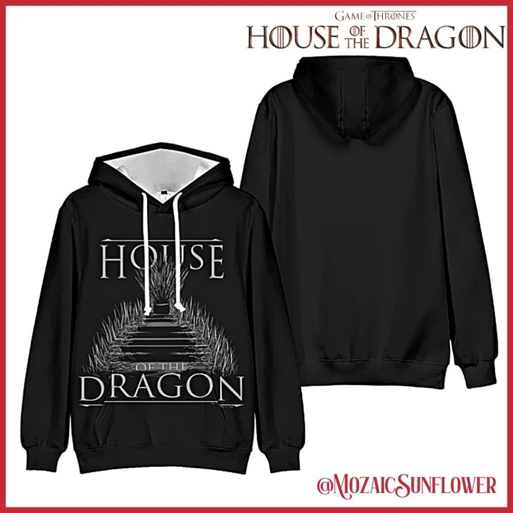 NEW "House Of The Dragon" Hooded Sweatshirt Throne